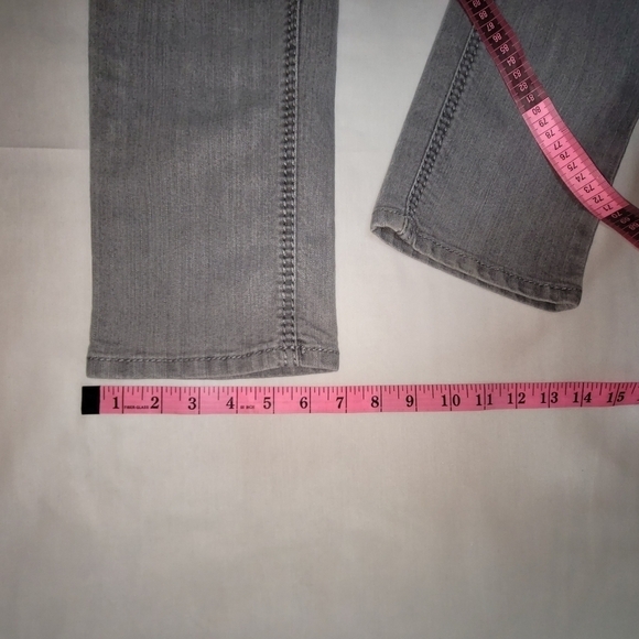 Earl Jean Straight Leg Mid-rise Washed Gray Women's Jeans Size 10 - Picture 10 of 11